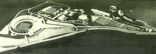 Maquette Cité Olympique d'Alger 1972 cite olympique algerie algerie