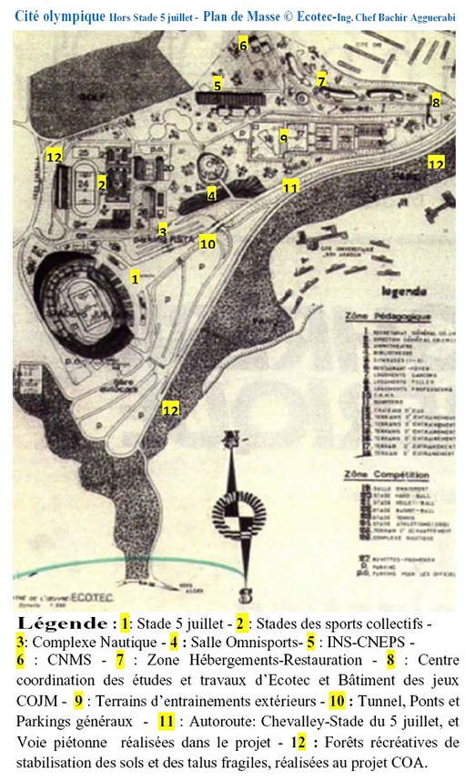 Cite olympique alger plan de masse